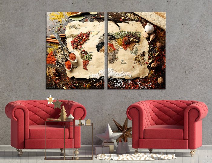 Spice Map Canvas Print #5043