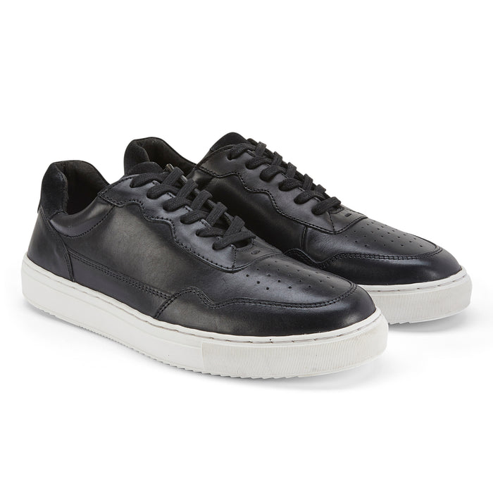 Spinney Leather Smart Casual Trainers - Black