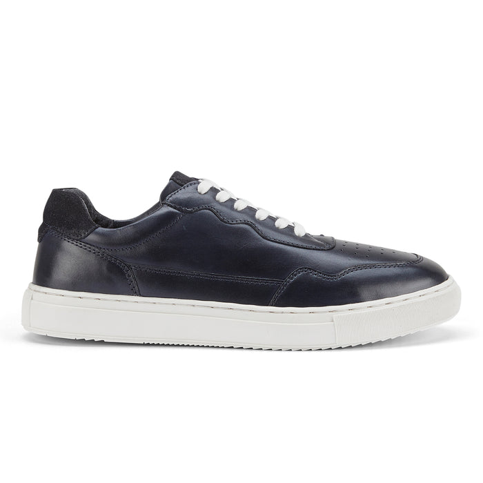 Spinney Leather Smart Casual Trainers - Navy