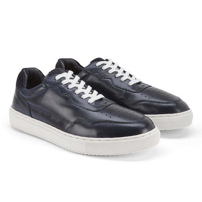 Spinney Leather Smart Casual Trainers - Navy