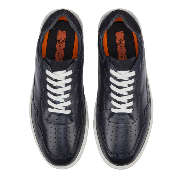 Spinney Leather Smart Casual Trainers - Navy