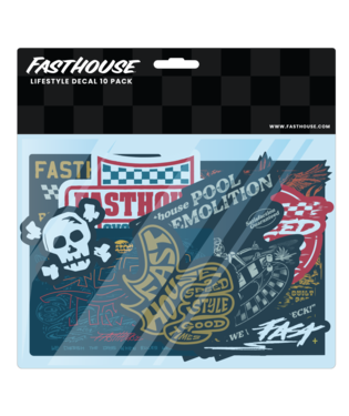Fasthouse Spring 25 lifestyle decal 10-pack, assorted logo stickers