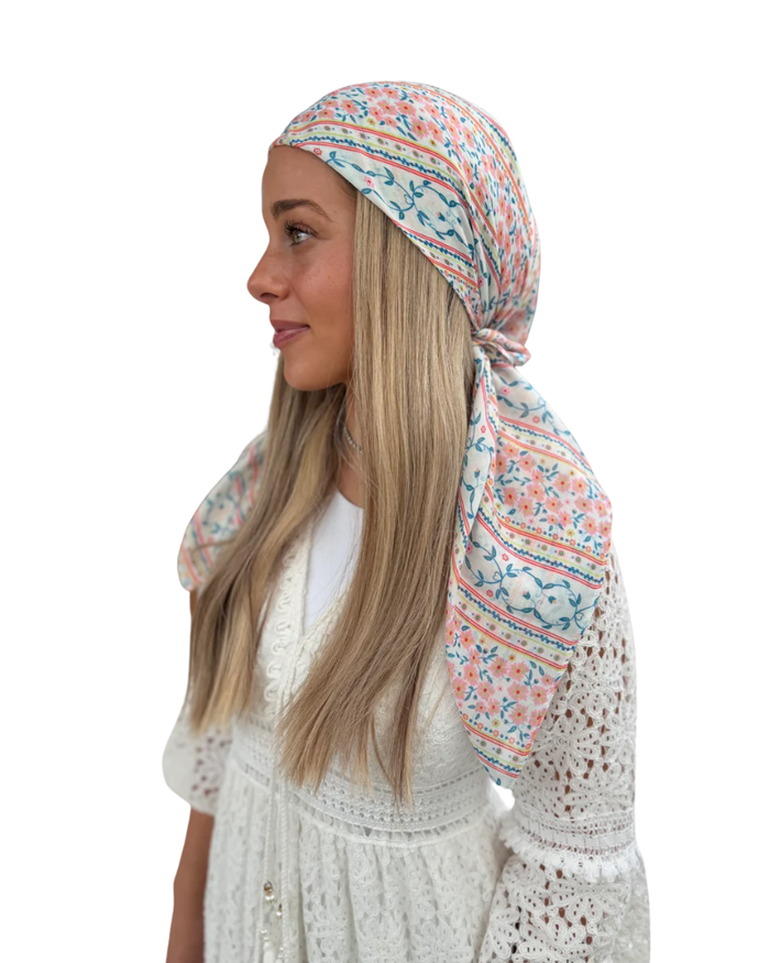 Scarf Bar Spring Festival Square Scarf with Velvet Grip Myselflingerie.com