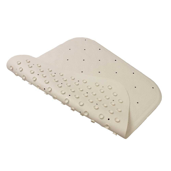 Full view of Square Shower Mat bath or shower mat on a plain background, showing its textured surface.