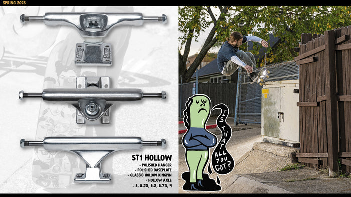 ST1 Hollow Trucks Silver - 8.5"