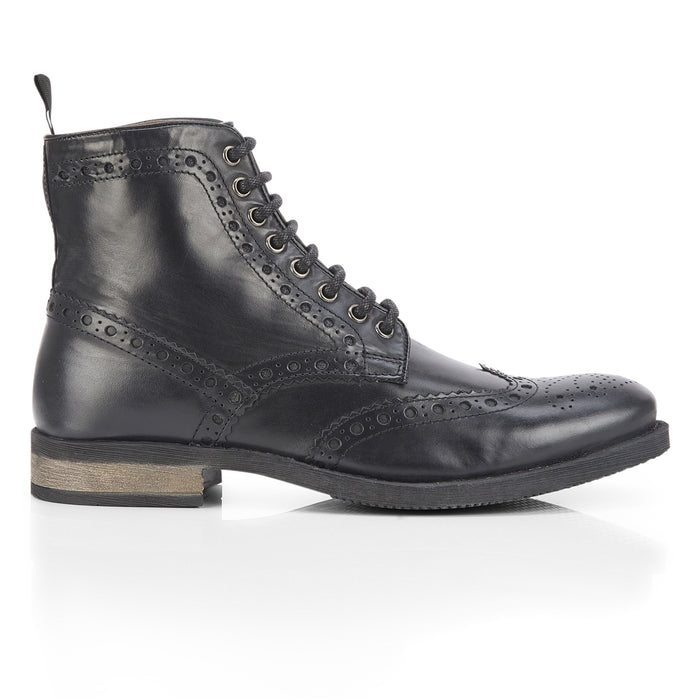 Stamford Leather Lace up Boots - Black