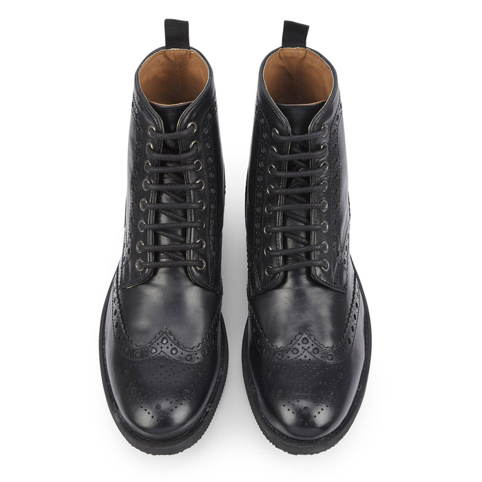 Stamford Leather Lace up Boots - Black