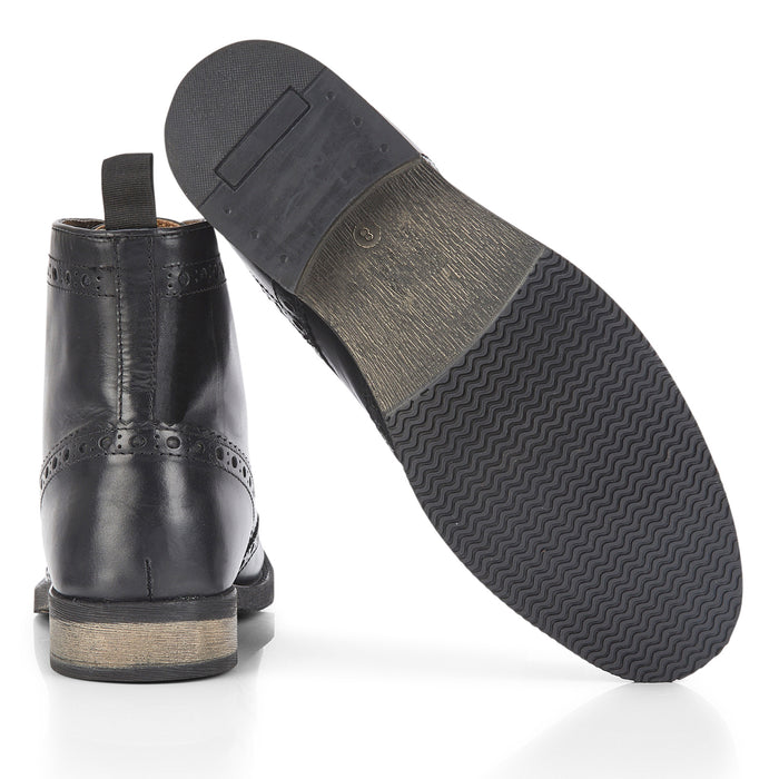 Stamford Leather Lace up Boots - Black