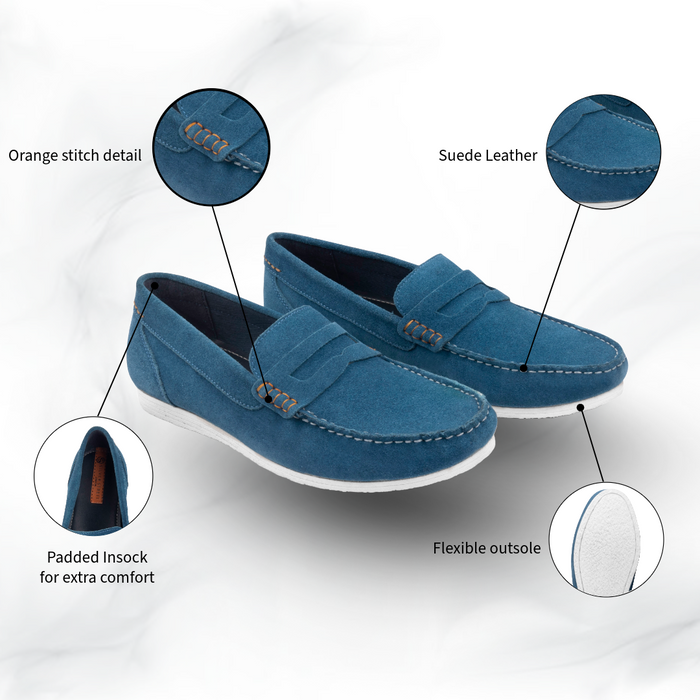 Stanhope Blue Suede Penny Loafer (1)