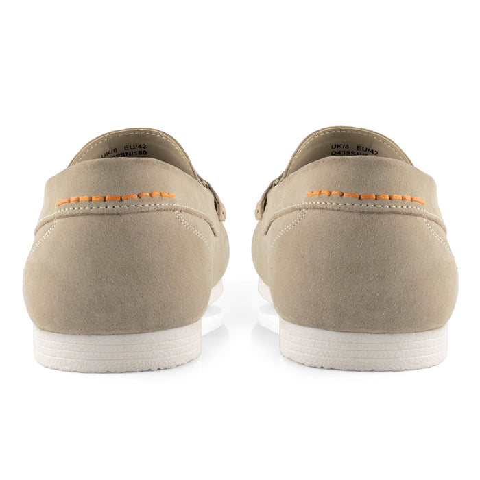 Stanhope Suede Leather Penny Loafers - Sand
