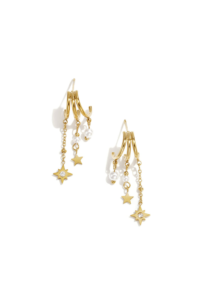 "Star" drop earrings