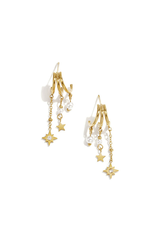 "Star" drop earrings