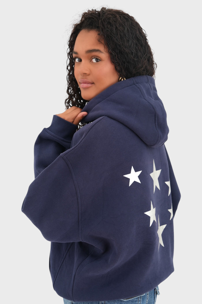 "Stars" hoodie navy