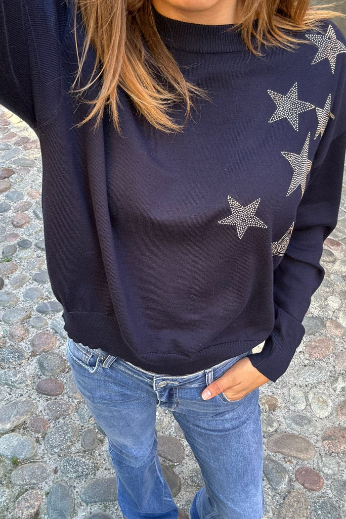 "Starshine" sweater navy