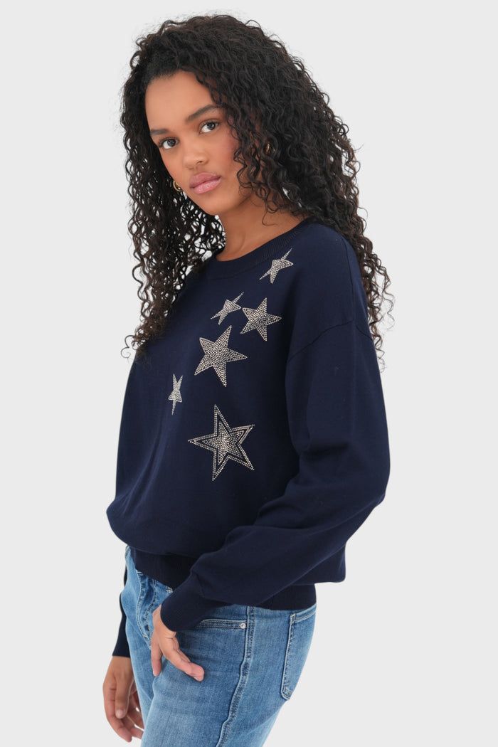 "Starshine" sweater navy