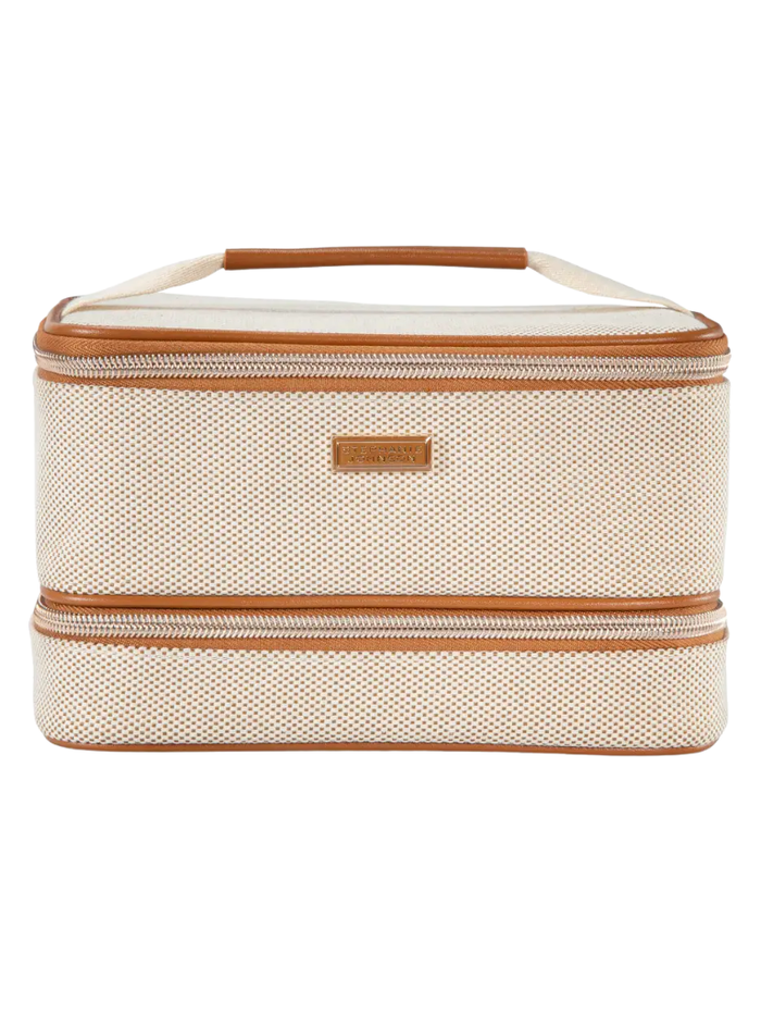 Stephanie Johnson TRO-IVO-JEN Tropea Ivory Jenny Train Case Toiletry Bag Myselflingerie.com
