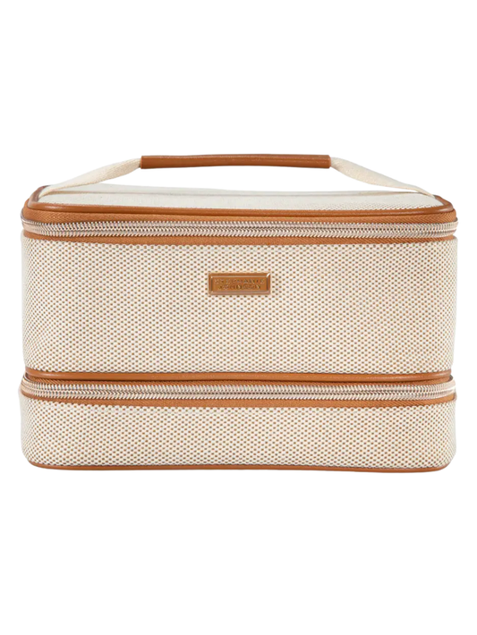 Stephanie Johnson TRO-IVO-JEN Tropea Ivory Jenny Train Case Toiletry Bag Myselflingerie.com