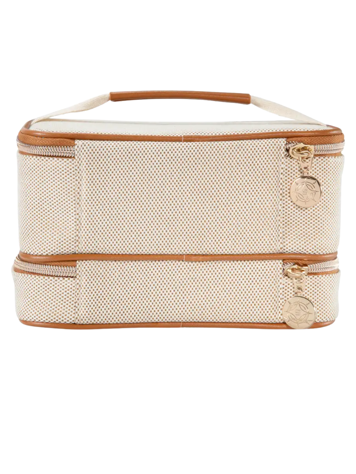 Stephanie Johnson TRO-IVO-JEN Tropea Ivory Jenny Train Case Toiletry Bag Myselflingerie.com