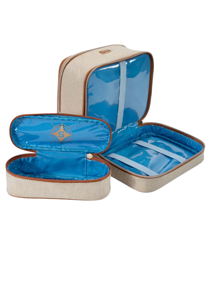 Stephanie Johnson TRO-IVO-JEN Tropea Ivory Jenny Train Case Toiletry Bag Myselflingerie.com