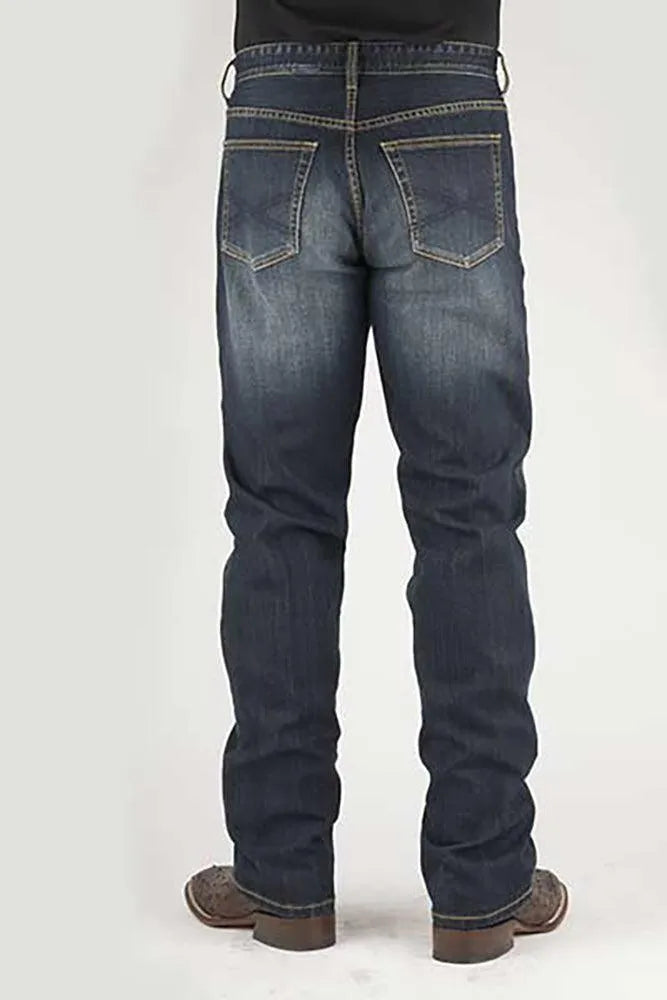 Stetson 1210 Straight Fit with X Pocket (Dark Wash) - Men's Jeans - Hatcountry