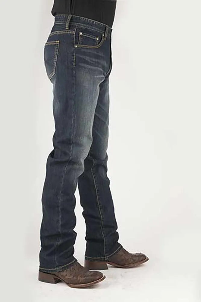 Stetson 1210 Straight Fit with X Pocket (Dark Wash) - Men's Jeans - Hatcountry