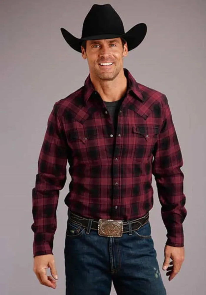 Stetson Check Mate (Black) - Men's Western Shirt - Hatcountry
