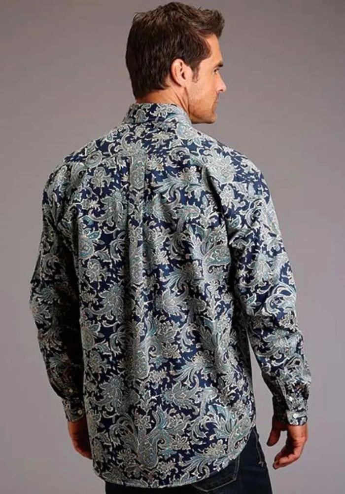 Stetson Deep Marine (Blue) - Men's Western Shirt - Hatcountry