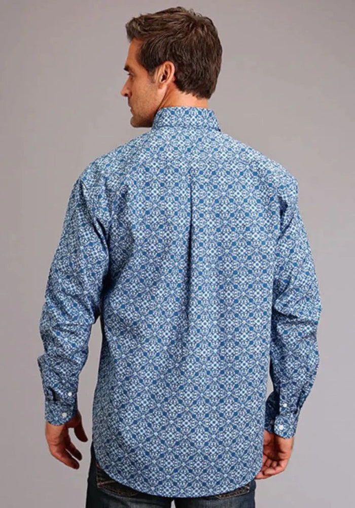 Stetson Royal Baroque (Blue) - Men's Western Shirt - Hatcountry