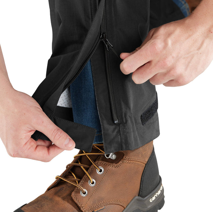 Storm Defender Relaxed Fit Light Weight Packable Rain Pant - Black