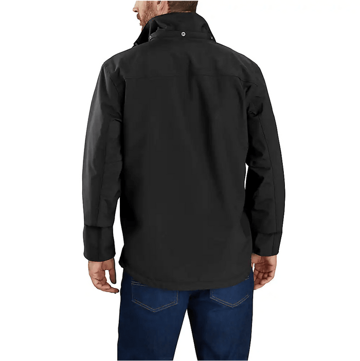 Carhartt Storm Defender Shoreline hooded rain jacket in black, additional product view