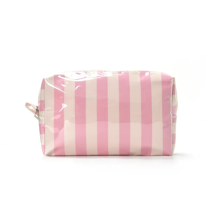"Striped" make-up pouch