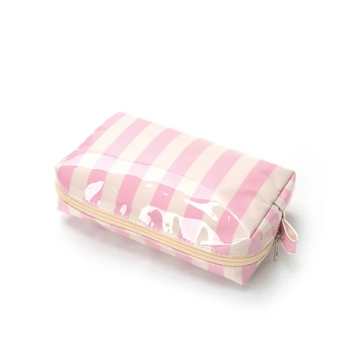 "Striped" make-up pouch