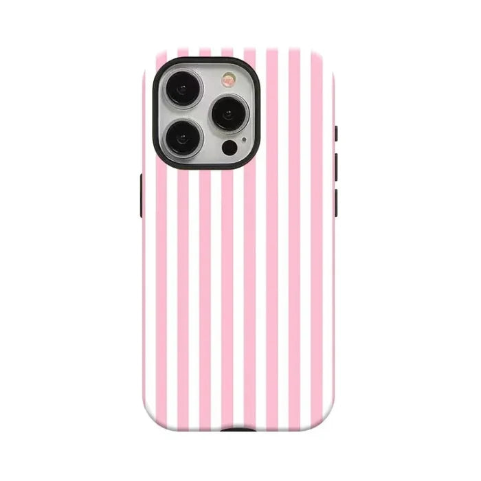 "Striped" pink phone case