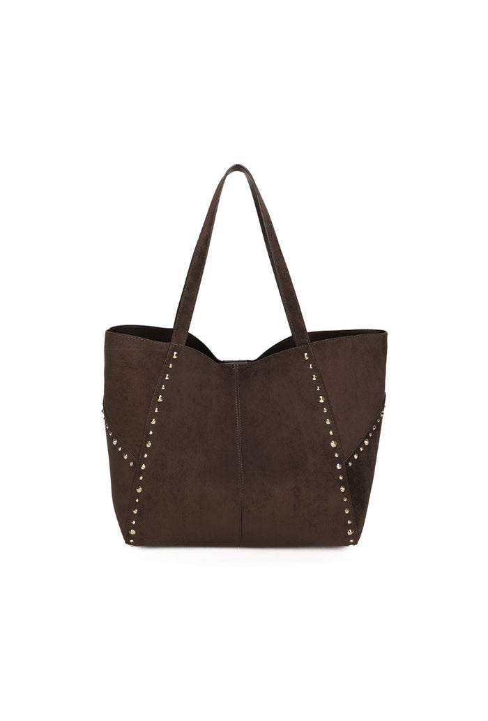"Stud" bag brown