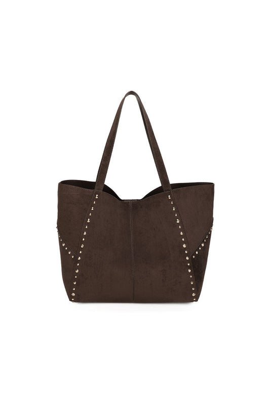 "Stud" bag brown