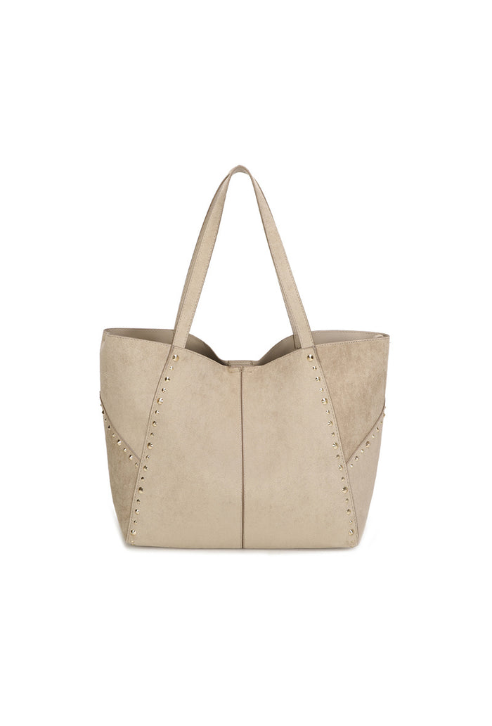 "Stud" bag taupe