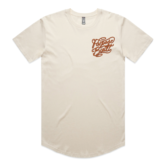 Purpose-Built Sun up to Sun Down drop shoulder t-shirt in ecru, alternate graphic view