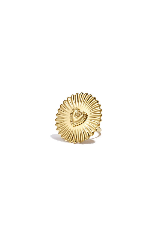 "Sunny" heart ring