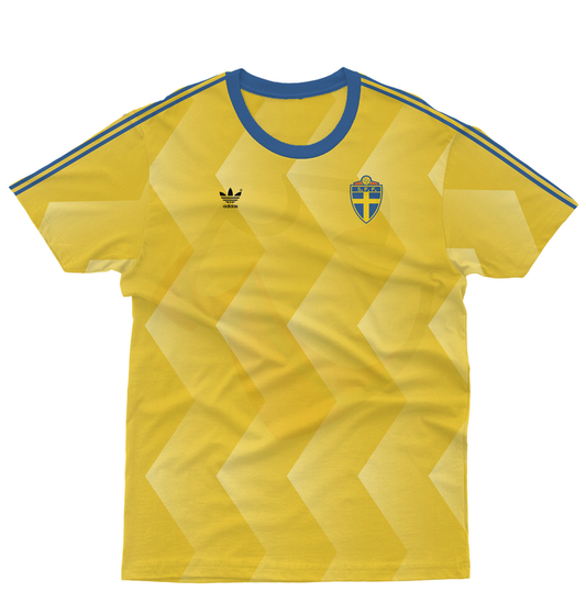 Sweden National Shirt 1988 Home - Retro Jerseys, Sveriges landslagströja