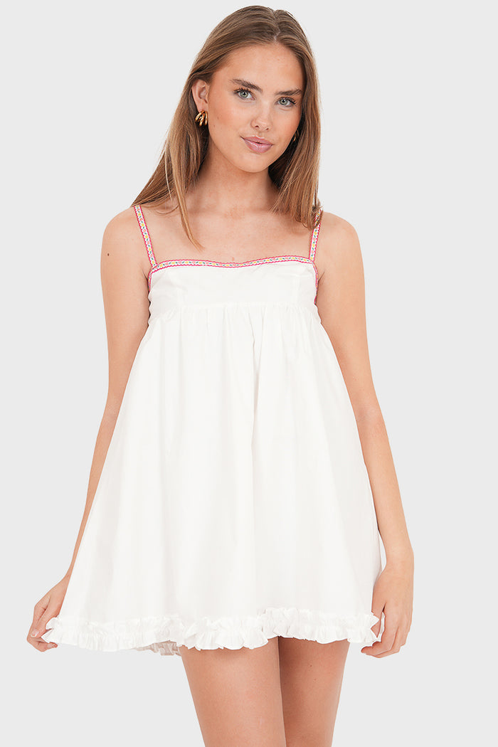 “Sweet peach” dress white