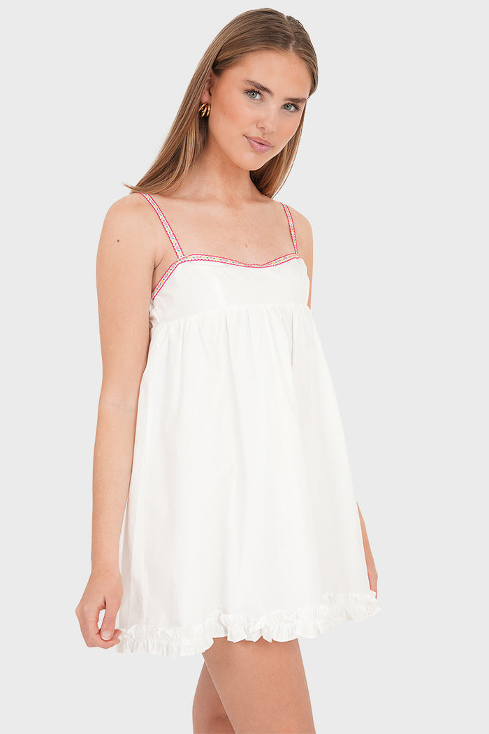 “Sweet peach” dress white