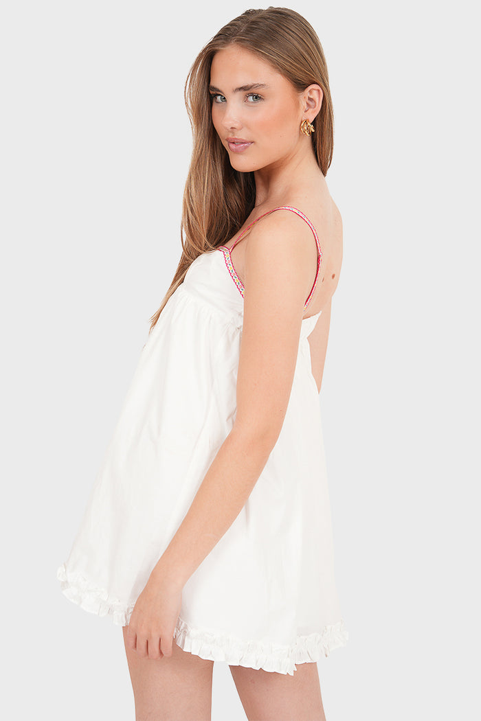 “Sweet peach” dress white