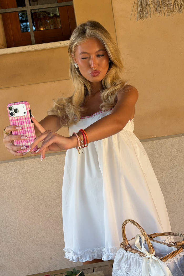 “Sweet peach” dress white