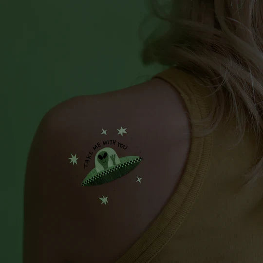 Take Me With You Glow-in-the-Dark Tattoo Pair