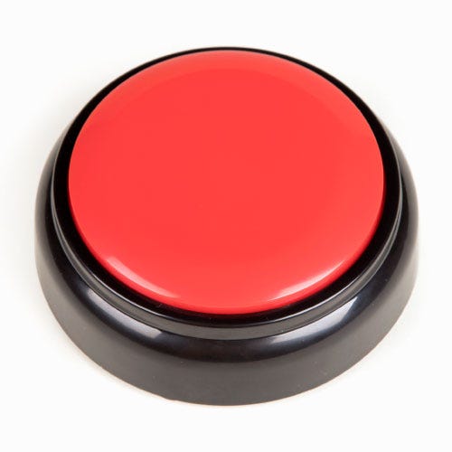 Talking Button Clock - Red