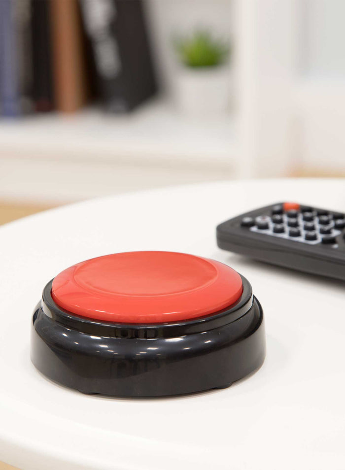 Talking Button Clock - Red