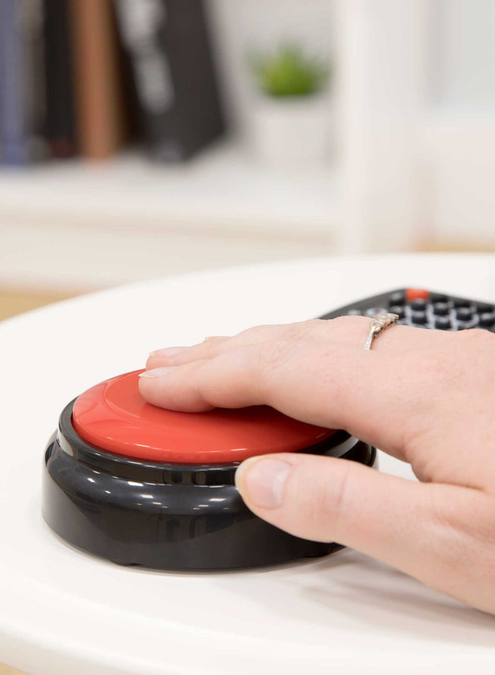 Talking Button Clock - Red