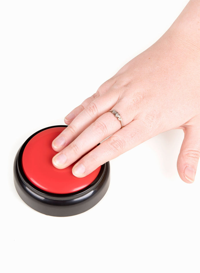 Talking Button Clock - Red