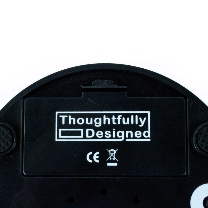 Close-up of a feature of Talking Button Clock.