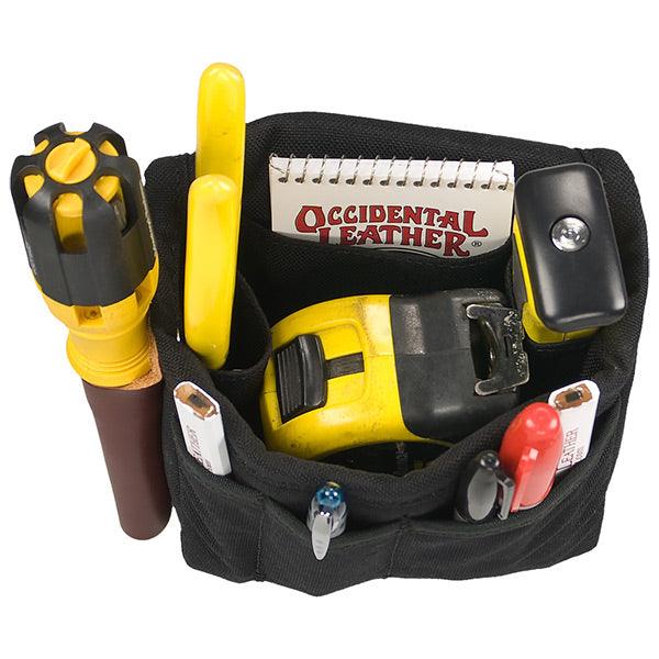 Occidental Leather task pouch loaded with tools, top view